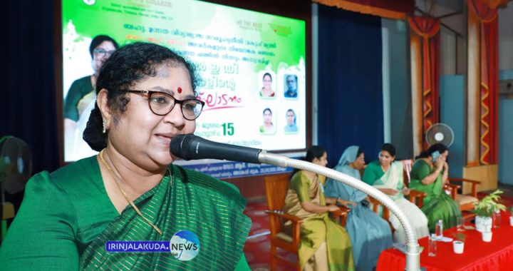 ഇരിങ്ങാലക്കുട സെന്റ് ജോസഫ്സ് കോളജിലേക്ക് നല്‍കുന്ന എല്‍ഇഡി വോളിന്റെയും സൗണ്ട് സിസ്റ്റത്തിന്റെയും ഉദ്ഘാടനം മന്ത്രി ഡോ. ആര്‍. ബിന്ദു നിര്‍വ്വഹിക്കുന്നു.