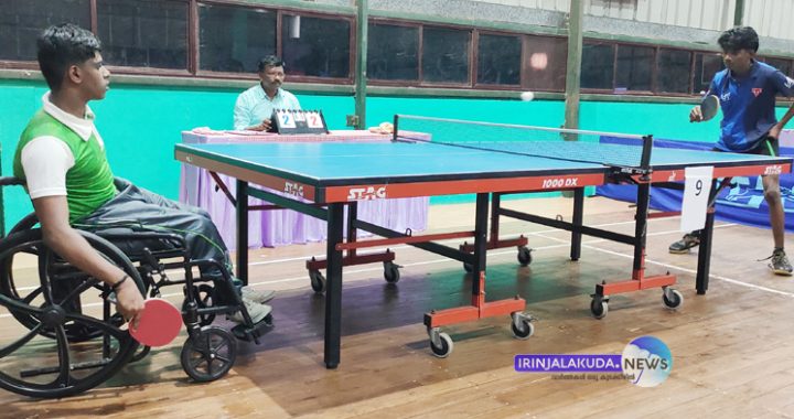 ഇരിങ്ങാലക്കുട ക്രൈസ്റ്റ് വിദ്യാനികേതനില്‍ നടന്ന കേരളത്തിലെ ആദ്യത്തെ പാര ടേബിള്‍ ടെന്നീസ് മത്സരം.