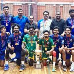 കാലിക്കറ്റ് യൂണിവേഴ്‌സിറ്റി ഇന്റര്‍ സോണ്‍ വോളീബോള്‍ മത്സരത്തില്‍ ചാമ്പ്യന്മാരായ ഇരിങ്ങാലക്കുട ക്രൈസ്റ്റ് കോളജ് ടീം