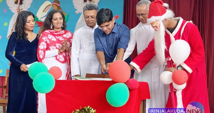 ക്രൈസ്റ്റ് വിദ്യാനികേതന്‍ സ്‌കൂളില്‍ നടന്ന ക്രിസ്മസ് 2025 ആഘോഷം പൂര്‍വവിദ്യാര്‍ഥിയും അഭിനേതാവുമായ ഇന്നസെന്റ് (ജൂനിയര്‍) കേക്ക് മുറിടച്ച് ഉദ്ഘാടനം ചെയ്യുന്നു.