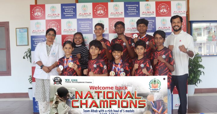 ഉത്തരാഖണ്ഡിലെ ഹല്‍ദ്വാനിയില്‍ നടന്ന ദേശീയ ജൂ-ജിറ്റ്‌സു ചാമ്പ്യന്‍ഷിപ്പില്‍ വിജയിച്ച അല്‍ബാബ് സ്‌കൂളിലെ 
വിദ്യാര്‍ഥികള്‍.