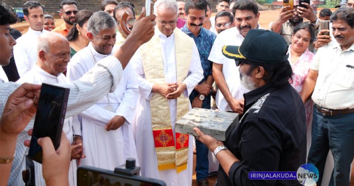 ക്രൈസ്റ്റ് കോളജില്‍ സിന്തറ്റിക് ട്രാക്ക് നിര്‍മാണോദ്ഘാടനം കേന്ദ്രമന്ത്രി സുരേഷ് ഗോപി നിര്‍വഹിക്കുന്നു.