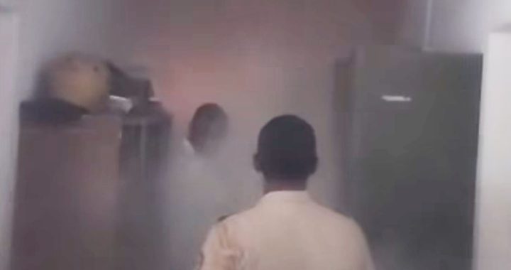 ഇരിങ്ങാലക്കുട പോലീസ് സ്‌റ്റേഷനിലുണ്ടായ തീപിടുത്തം.