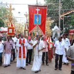 താഴേക്കാട് സെന്റ് സെബാസ്റ്റ്യന്‍സ് തീര്‍ഥാടനകേന്ദ്രത്തിലെ കുരിശുമുത്തപ്പന്റെ തിരുനാളിനോടനുബന്ധിച്ച് നടന്ന പ്രദക്ഷിണം